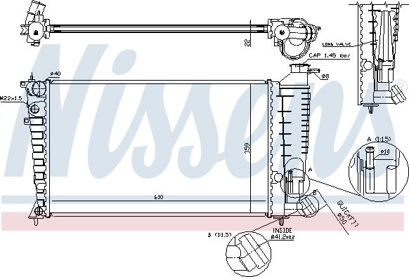 Nissens 693838 - Radiator, engine cooling autospares.lv