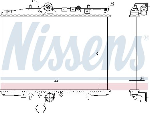 Nissens 61294A - Radiator, engine cooling autospares.lv