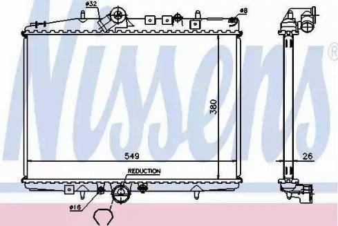 Nissens 61295 - Radiator, engine cooling autospares.lv