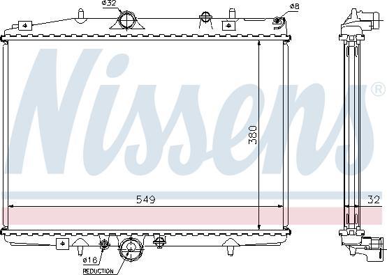 Nissens 61292A - Radiator, engine cooling autospares.lv