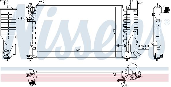 Nissens 690385 - Radiator, engine cooling autospares.lv