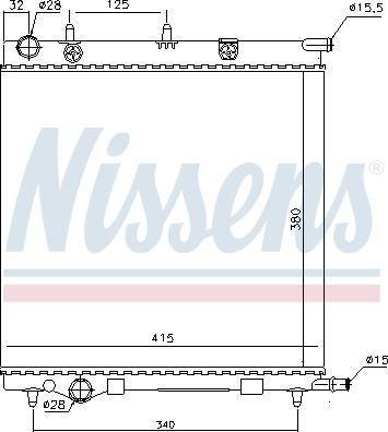 Nissens 61284 - Radiator, engine cooling autospares.lv