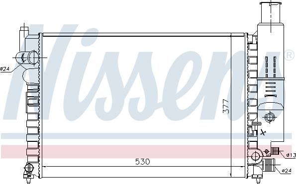 Nissens 690296 - Radiator, engine cooling autospares.lv