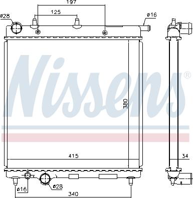 Nissens 61279 - Radiator, engine cooling autospares.lv