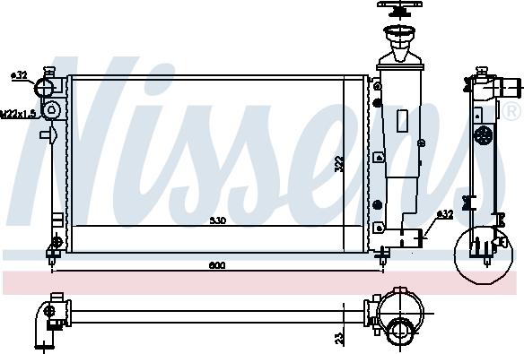 Nissens 690668 - Radiator, engine cooling autospares.lv