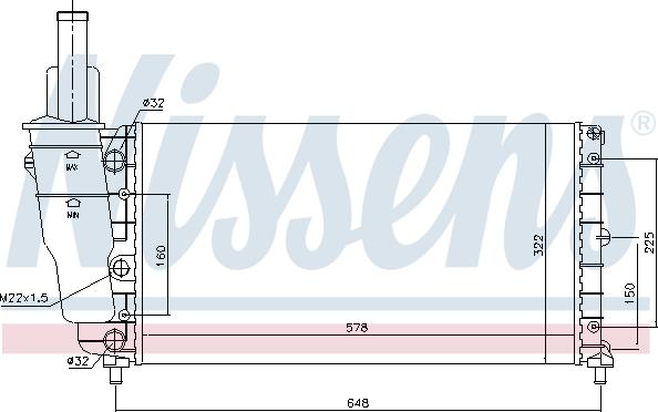 Nissens 61799 - Radiator, engine cooling autospares.lv