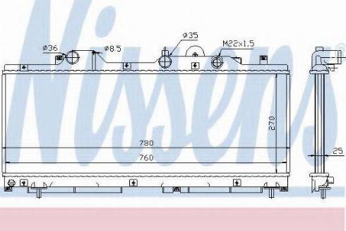 Nissens 61796 - Radiator, engine cooling autospares.lv