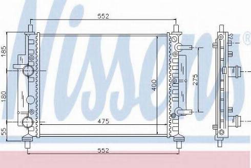 Nissens 617844 - Radiator, engine cooling autospares.lv