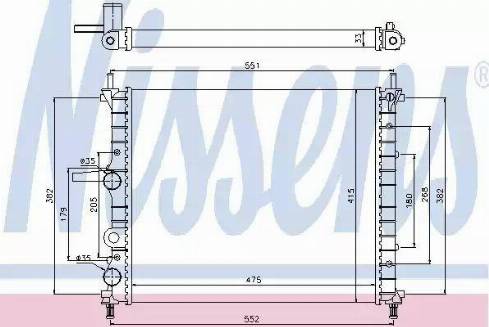 Nissens 617843 - Radiator, engine cooling autospares.lv