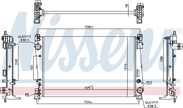 Nissens 693335 - Radiator, engine cooling autospares.lv