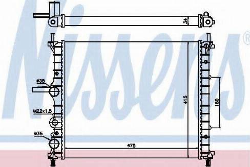 Nissens 61786A - Radiator, engine cooling autospares.lv