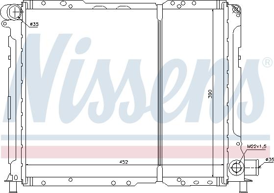 Nissens 61721 - Radiator, engine cooling autospares.lv