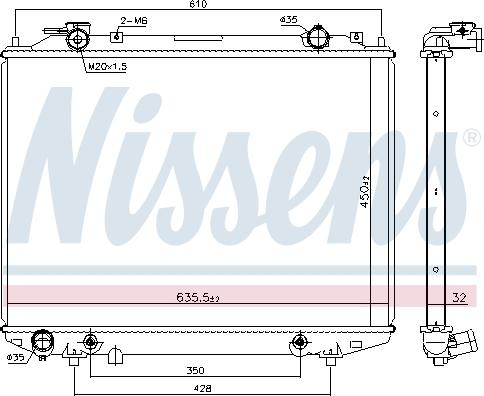 Nissens 68535 - Radiator, engine cooling autospares.lv