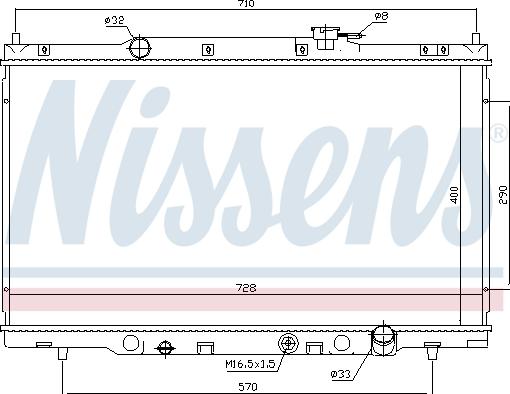 Nissens 68103 - Radiator, engine cooling autospares.lv