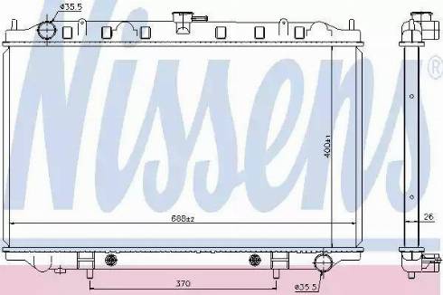 Nissens 68136 - Radiator, engine cooling autospares.lv