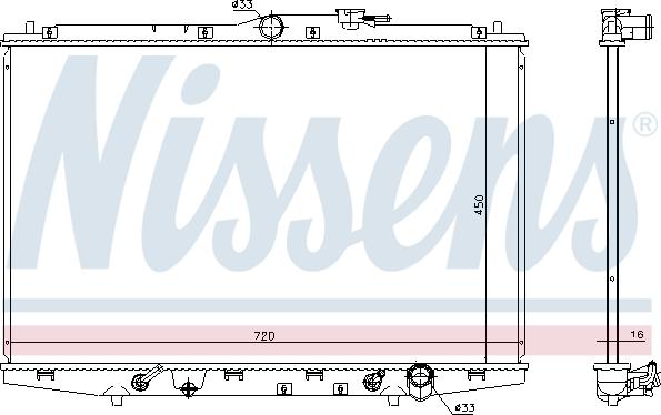 Nissens 681385 - Radiator, engine cooling autospares.lv