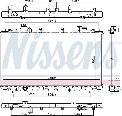 Nissens 681373 - Radiator, engine cooling autospares.lv