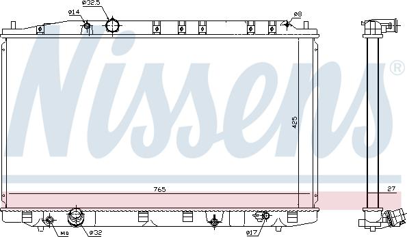 Nissens 68137 - Radiator, engine cooling autospares.lv