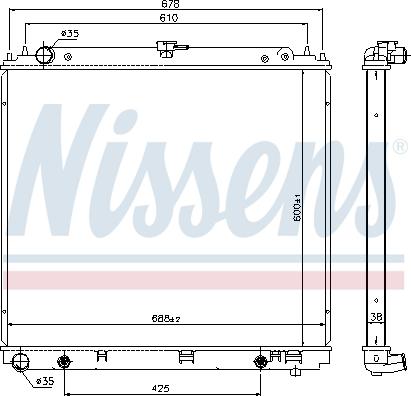 Nissens 68717 - Radiator, engine cooling autospares.lv