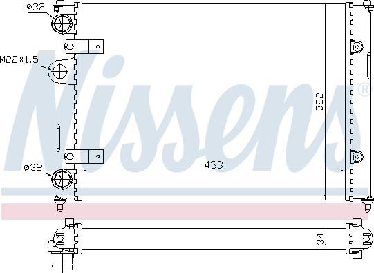 Nissens 693248 - Radiator, engine cooling autospares.lv