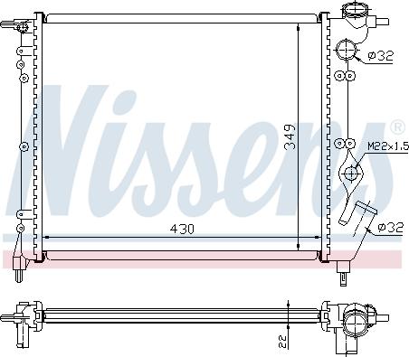 Nissens 699118 - Radiator, engine cooling autospares.lv