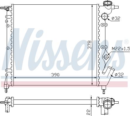 Nissens 63929 - Radiator, engine cooling autospares.lv