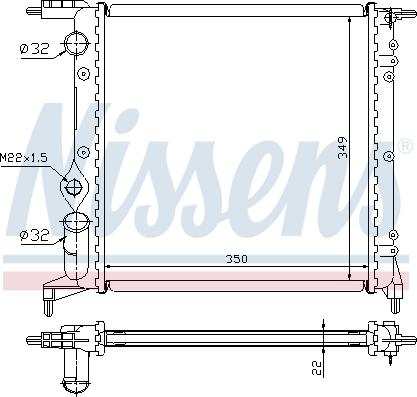 Nissens 696032 - Radiator, engine cooling autospares.lv