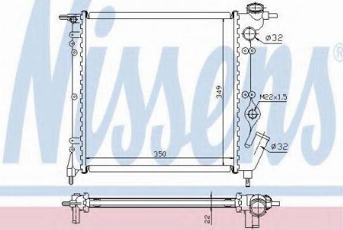 Nissens 63928A - Radiator, engine cooling autospares.lv