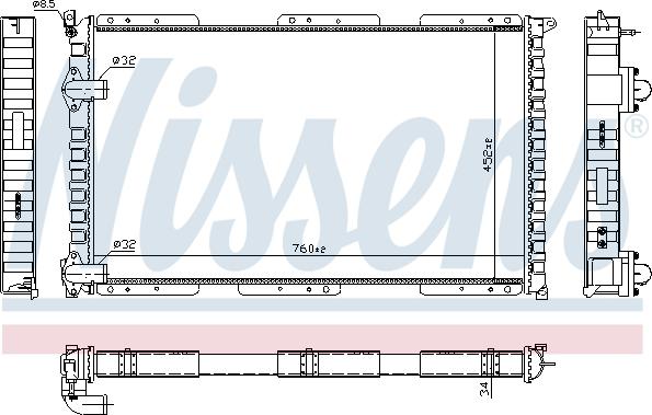 Nissens 695746 - Radiator, engine cooling autospares.lv