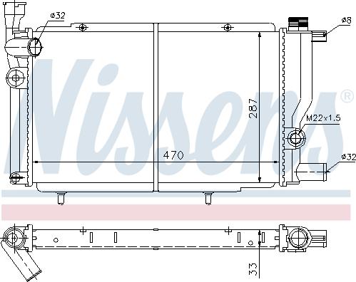 Nissens 698532 - Radiator, engine cooling autospares.lv