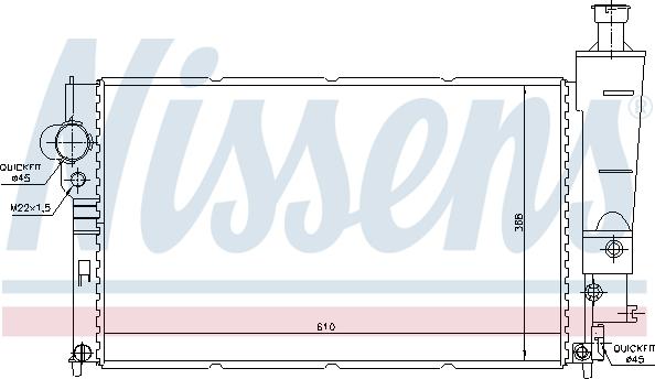 Nissens 63545 - Radiator, engine cooling autospares.lv