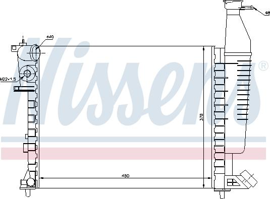 Nissens 63546 - Radiator, engine cooling autospares.lv