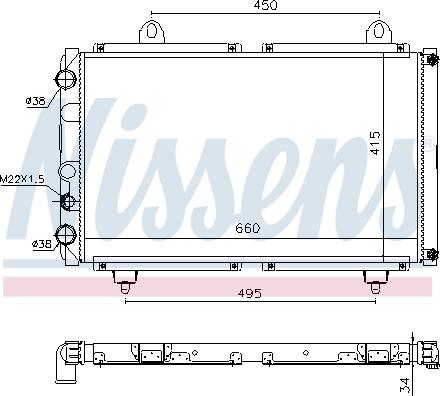 Nissens 694102 - Radiator, engine cooling autospares.lv