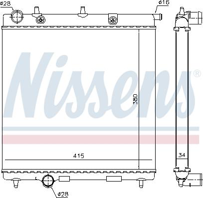 Nissens 63505 - Radiator, engine cooling autospares.lv