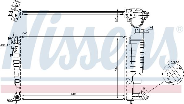 Nissens 635181 - Radiator, engine cooling autospares.lv