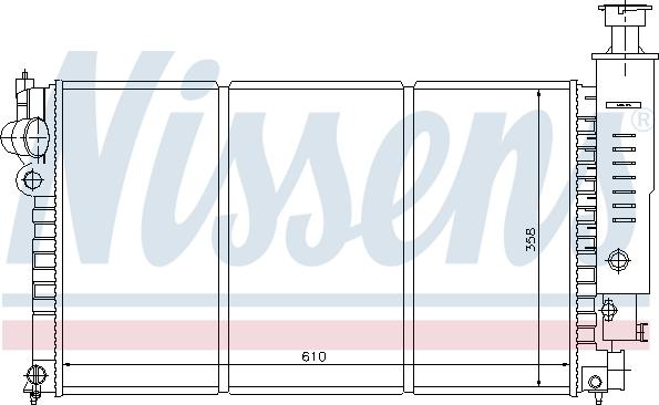 Nissens 63526 - Radiator, engine cooling autospares.lv