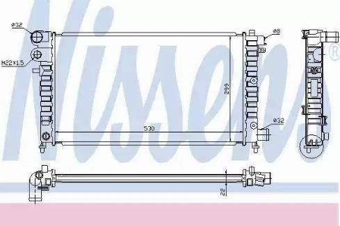 Nissens 63523A - Radiator, engine cooling autospares.lv