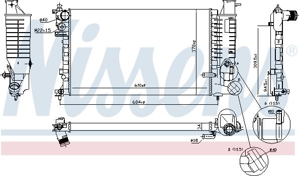 Nissens 695946 - Radiator, engine cooling autospares.lv