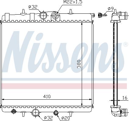 Nissens 696396 - Radiator, engine cooling autospares.lv