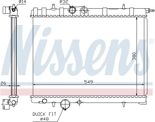 Nissens 63697 - Radiator, engine cooling autospares.lv