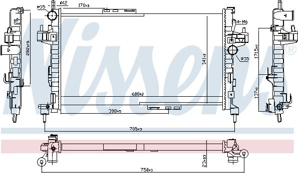 Nissens 63094 - Radiator, engine cooling autospares.lv