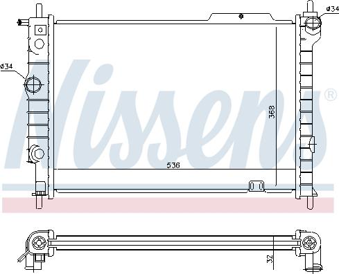 Nissens 63059 - Radiator, engine cooling autospares.lv