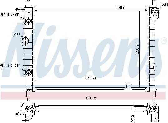 Nissens 690389 - Radiator, engine cooling autospares.lv