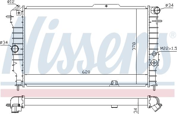 Nissens 694835 - Radiator, engine cooling autospares.lv