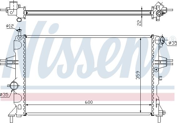 Nissens 691293 - Radiator, engine cooling autospares.lv