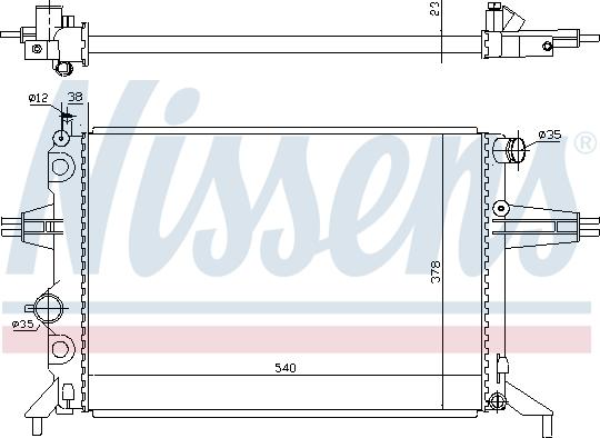 Nissens 699995 - Radiator, engine cooling autospares.lv