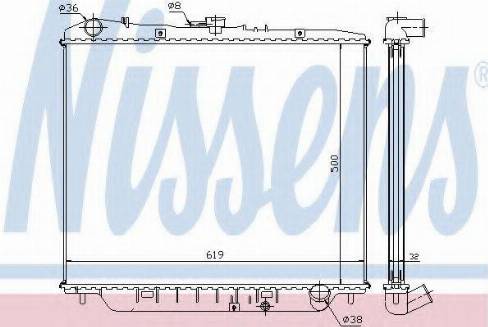 Nissens 63002 - Radiator, engine cooling autospares.lv