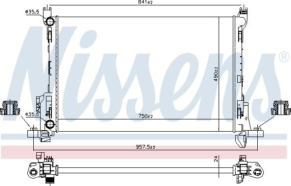 Nissens 630803 - Radiator, engine cooling autospares.lv