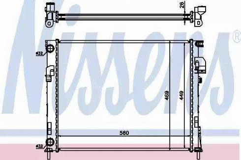 Nissens 63025 - Radiator, engine cooling autospares.lv