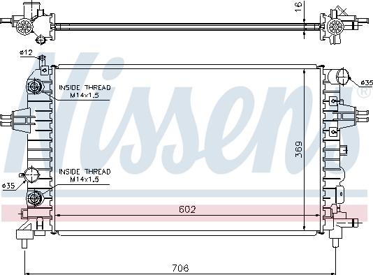 Nissens 699250 - Radiator, engine cooling autospares.lv